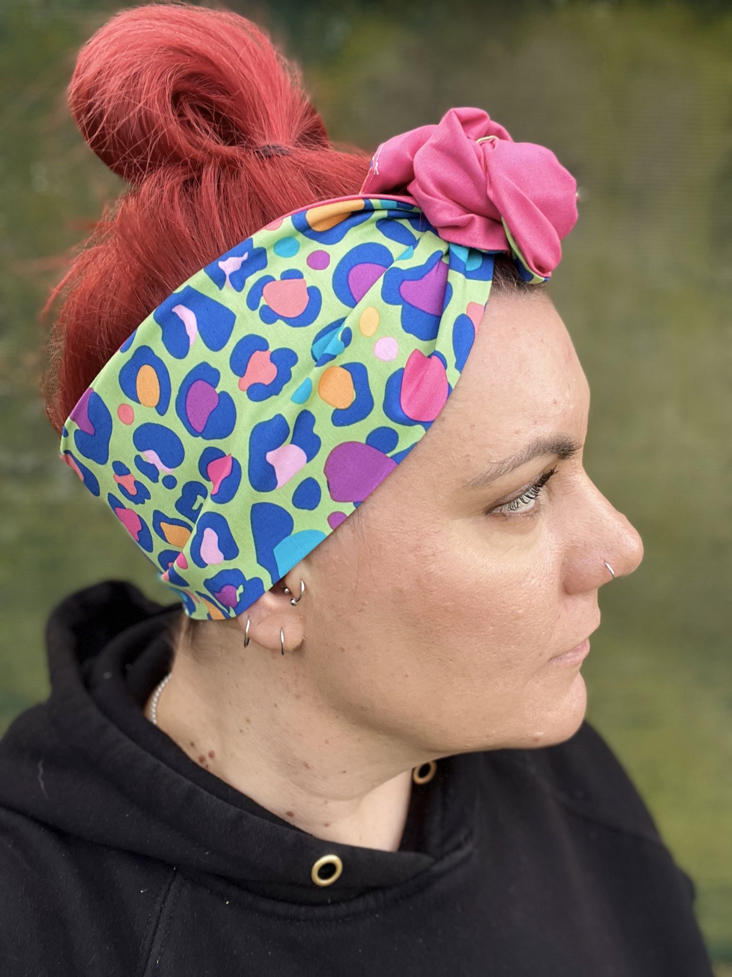 Colourful Leopard Reversible Wire Headband