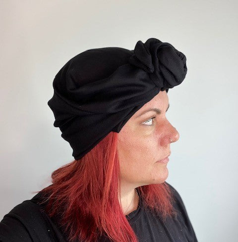 Black headscarf | Turban with Wire