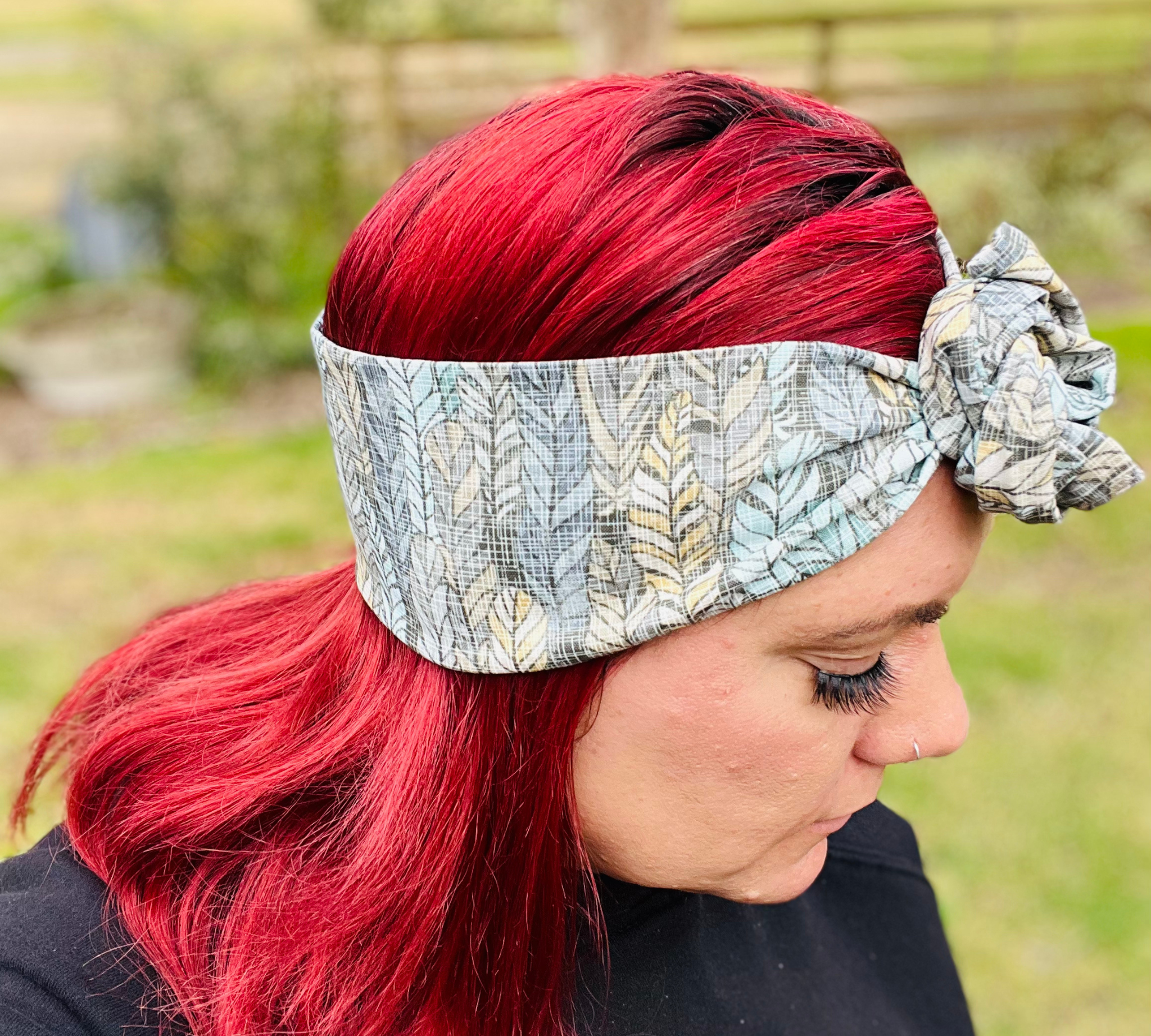 Vintage blue style wire head wrap