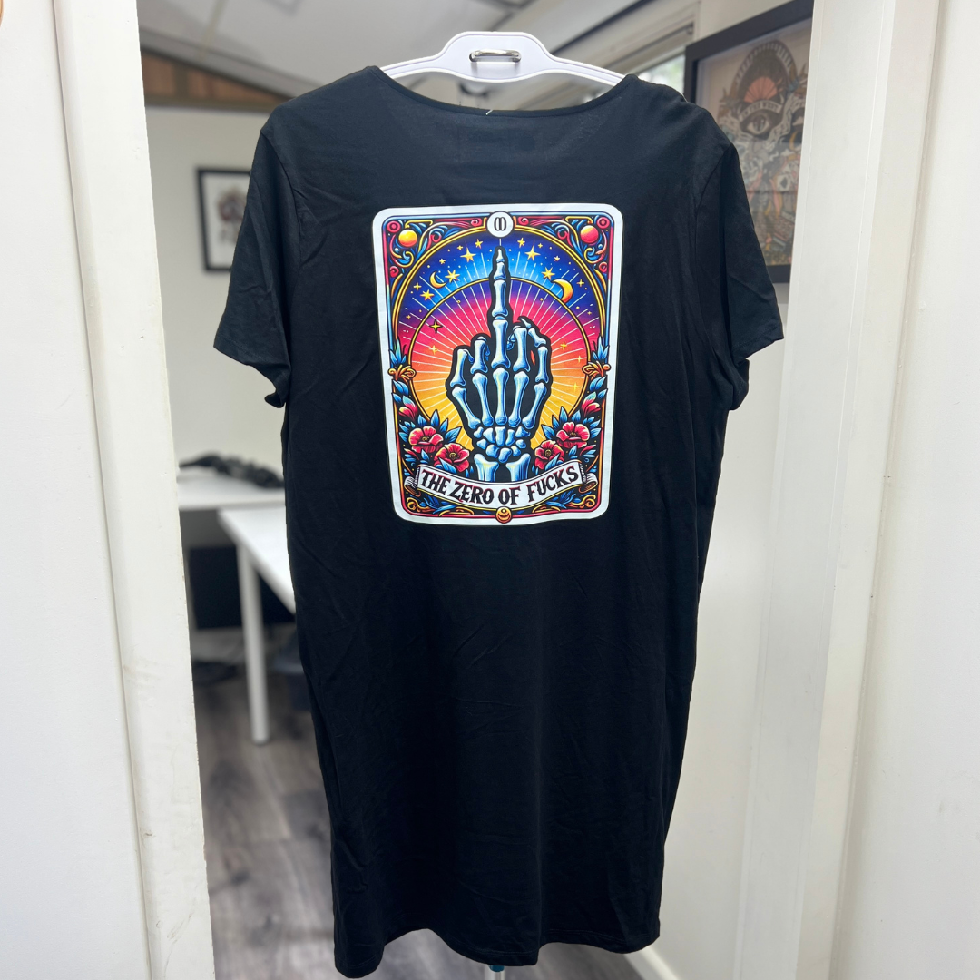 -Market Stash- Zero of Fucks Tshirt Dress XL (16)