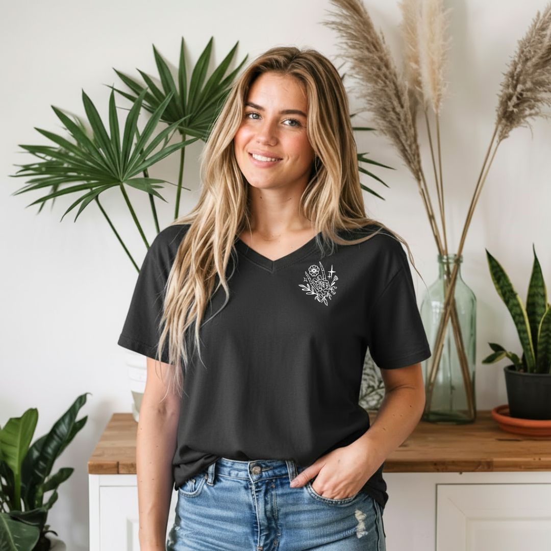 Full of Shit V Neck Oversized T-shirt