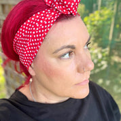 Red with White Polka Dot Wire Headband