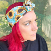 Blue Sunflower Wire Headband
