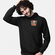 Koi Skull oversized Black Hoodie