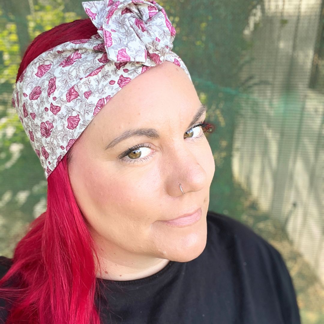 Purple Floral Wire Headband