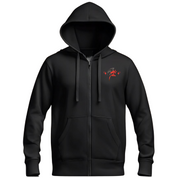 Hell was boring Oversized Black Zip Up Hoodie
