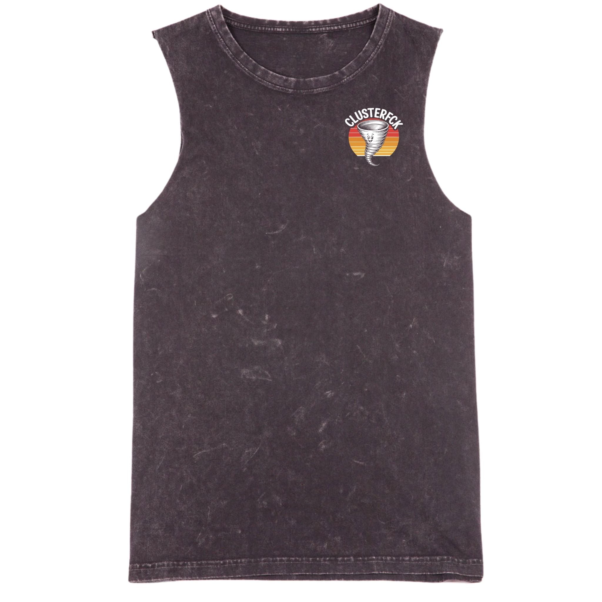 Clusterfuck tank - Black Stone Washed