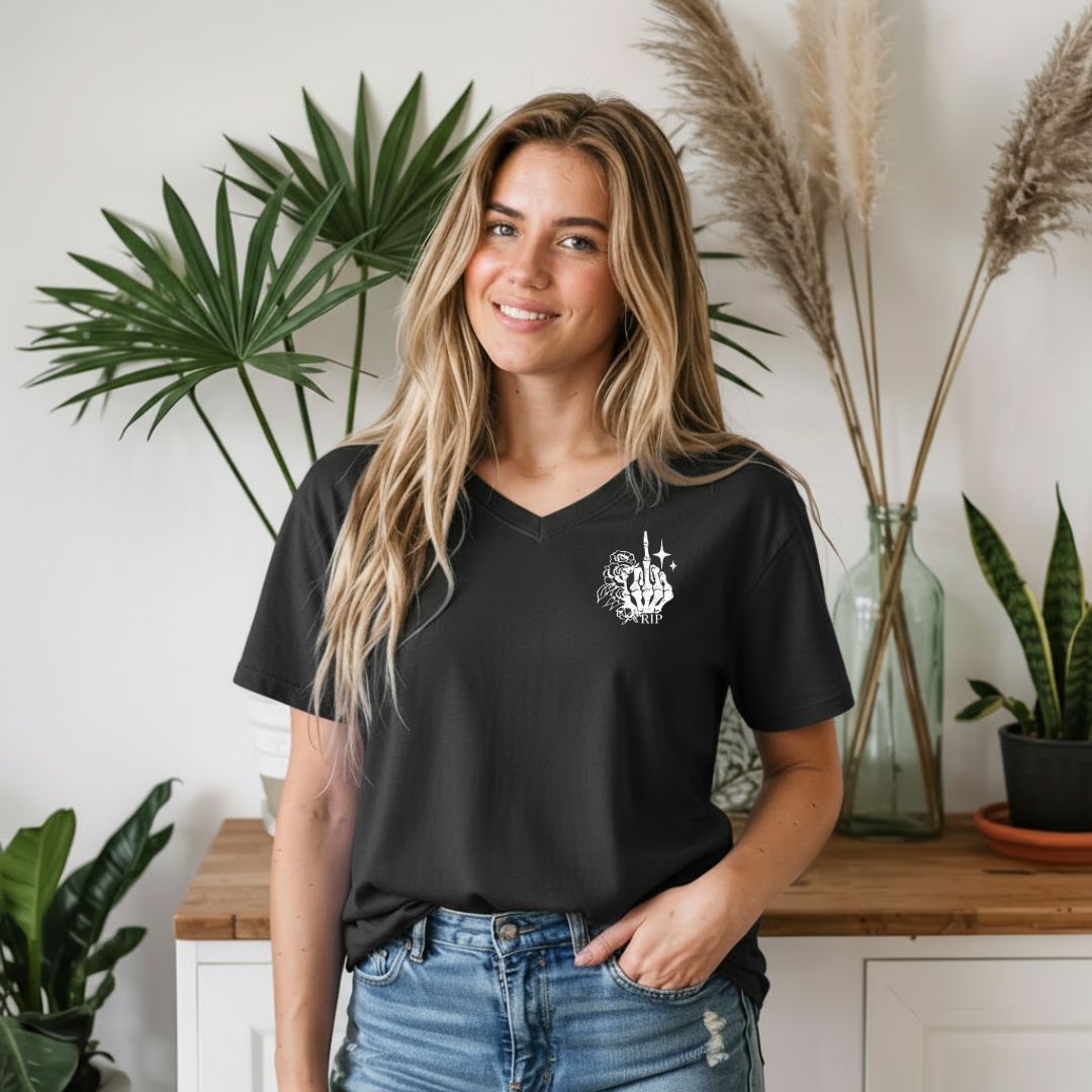 In Memory V Neck Oversized T-shirt