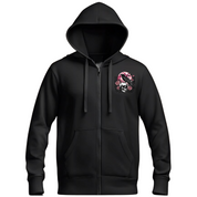 Raven of Death Oversized Black Zip Up Hoodie