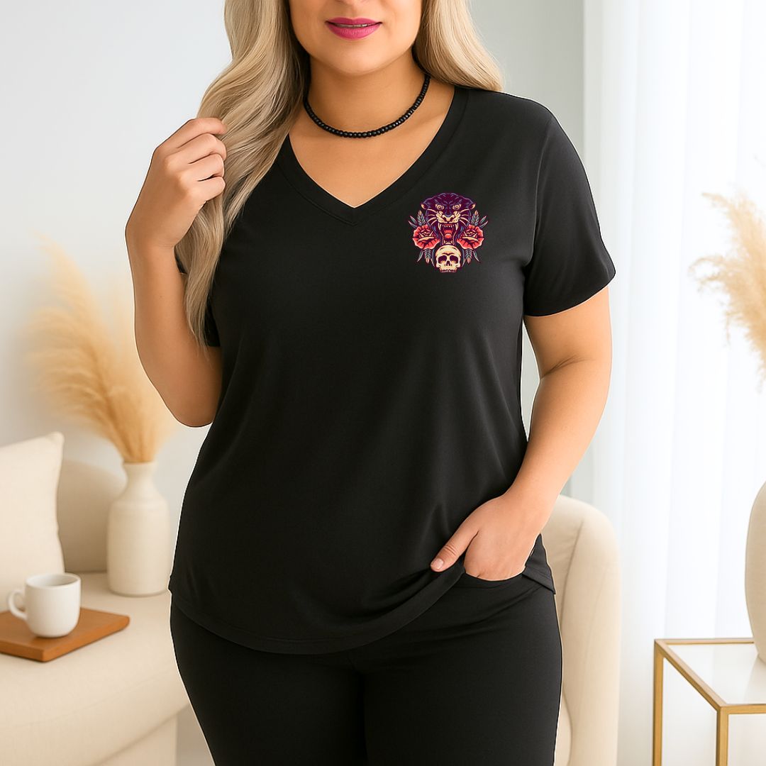 Weird People V Neck Oversized T-shirt