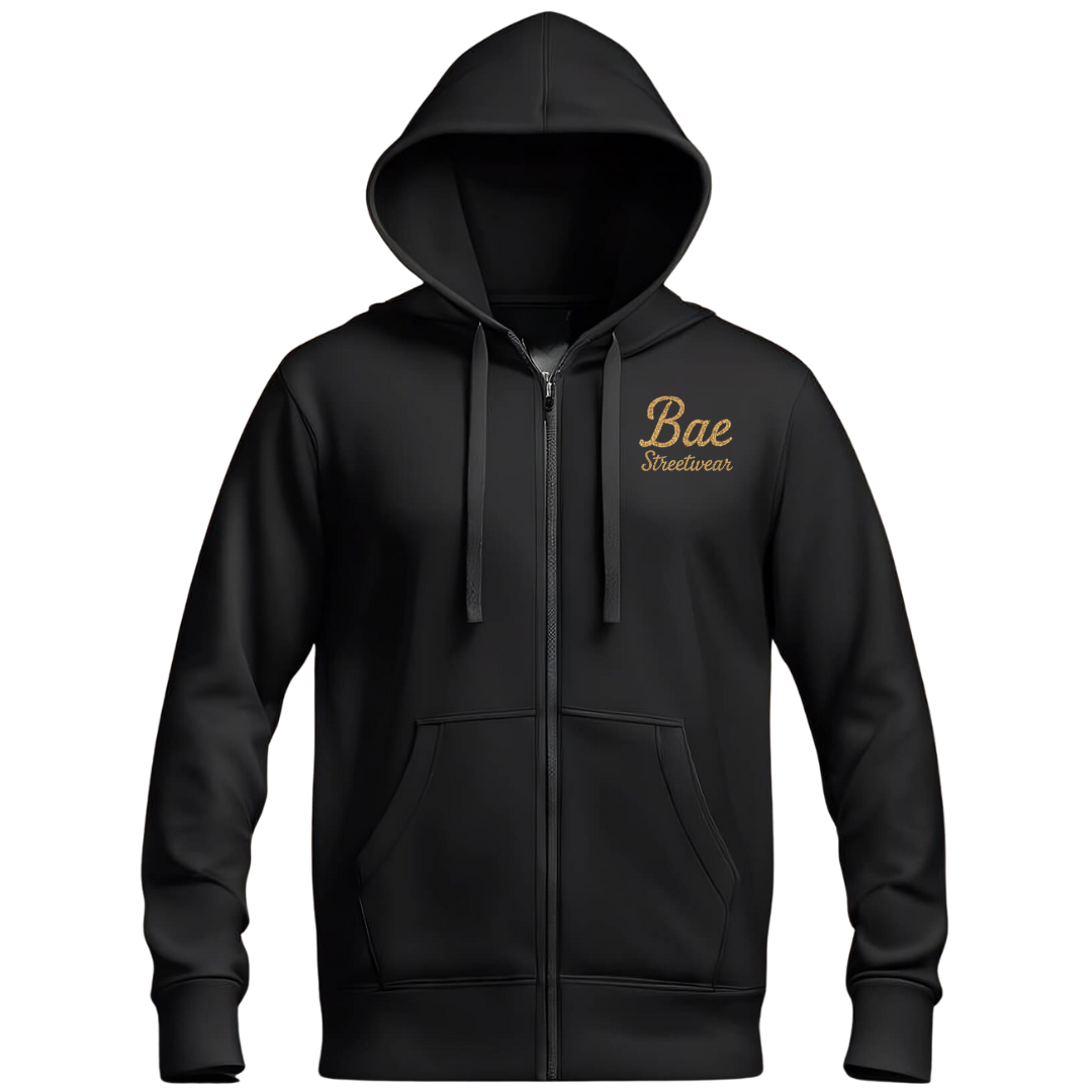 Own your Wicked Side Oversized Black Zip Up Hoodie