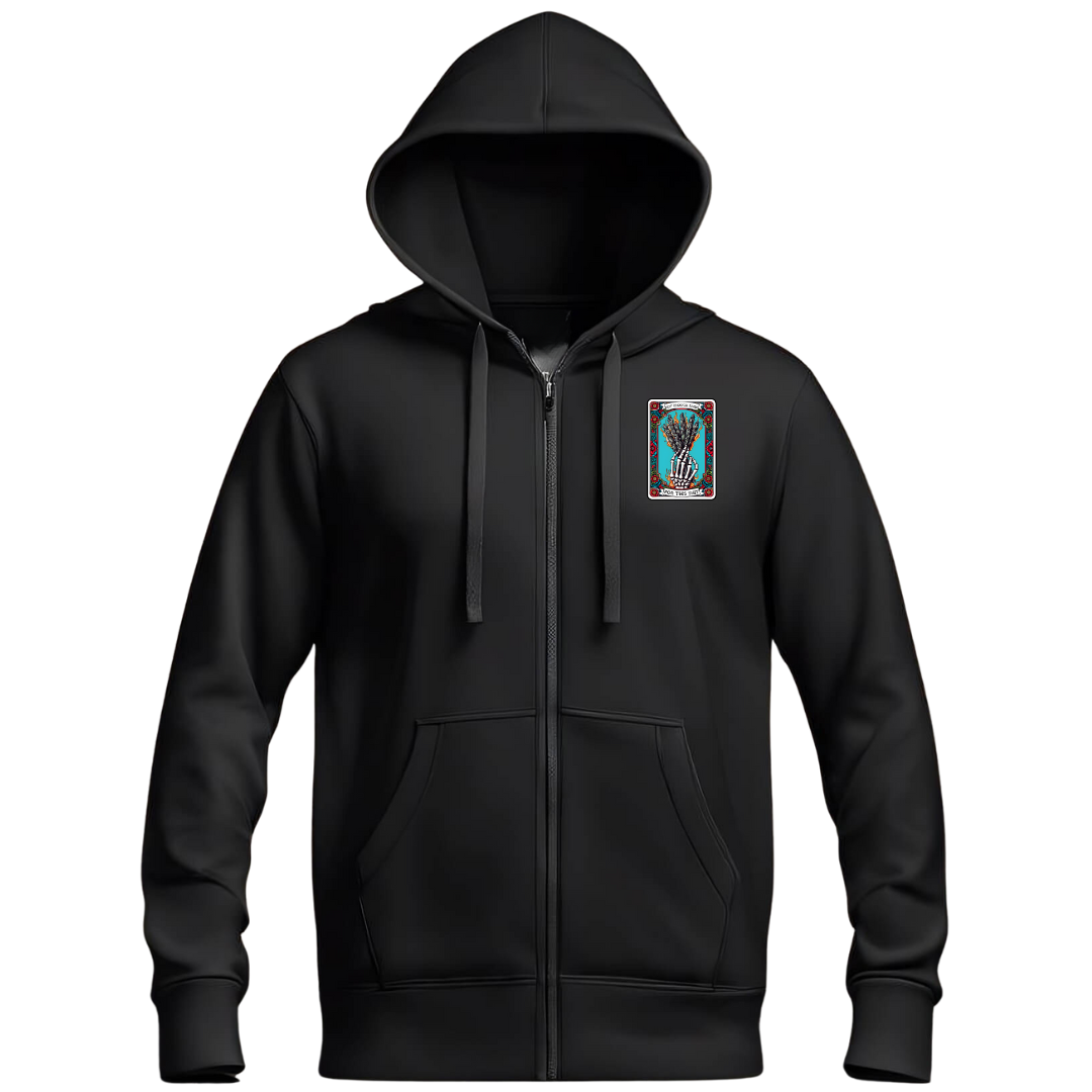 Sage Oversized Black Zip Up Hoodie