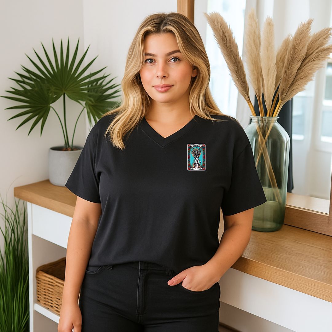 Sage V Neck Oversized T-shirt