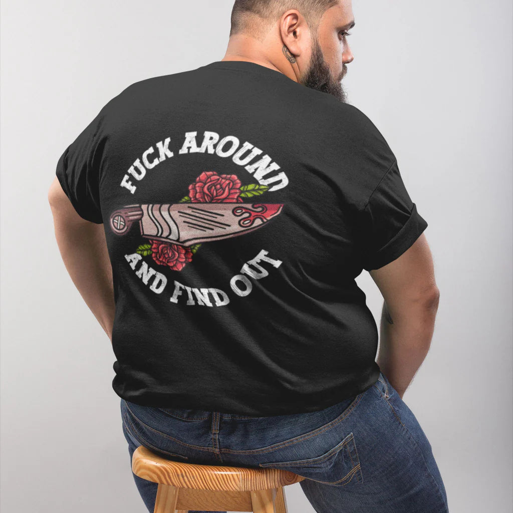 Fuck Around Find Out V Neck Oversized T-shirt