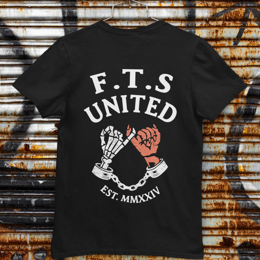 Skeleton & Devil Pinky Promise FTS United Tee - Black
