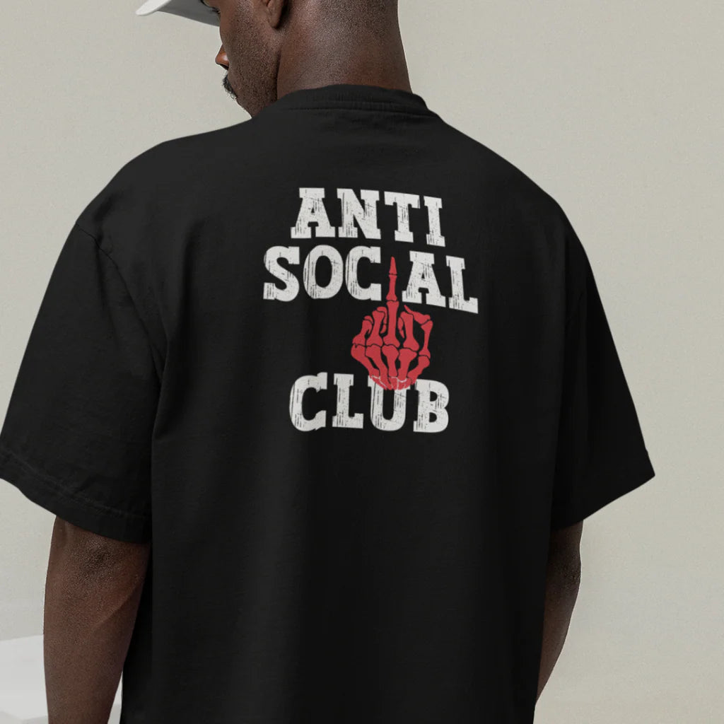 Anti Social Club V Neck Oversized T-shirt