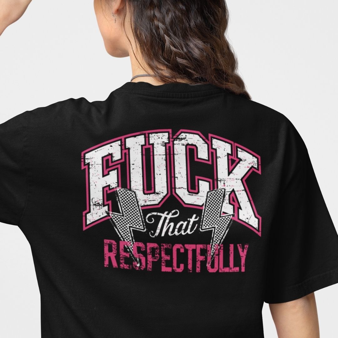 Fuck that V Neck Oversized T-shirt