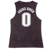 Fucks Given Tank - Black Stone Washed