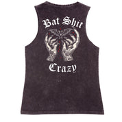 Bat Shit Crazy tank - Black Stone Washed