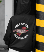 Fuck Around & Find Out Oversized Black Zip Up Hoodie