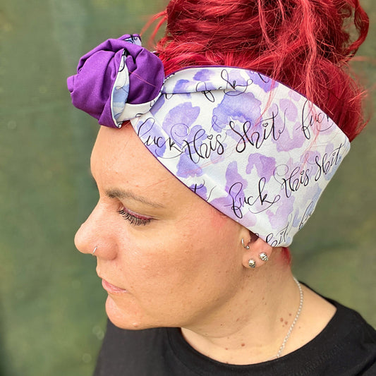 FTS Purple Reversible Wired Head Wrap