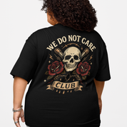 We Do Not Care Club V Neck Oversized T-shirt