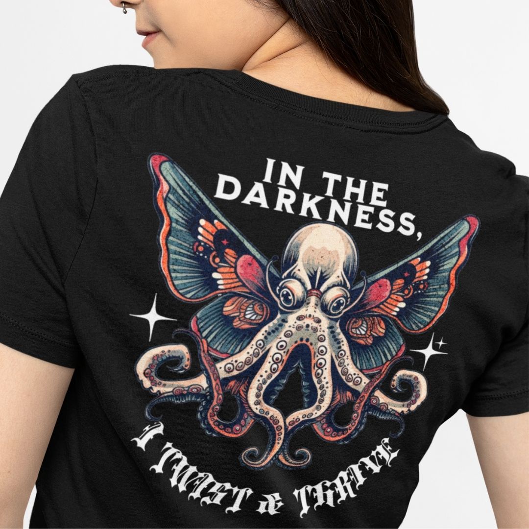 In the Darkness V Neck Oversized T-shirt