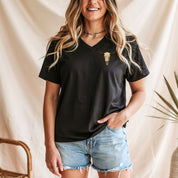 Wild Soul V Neck Oversized T-shirt