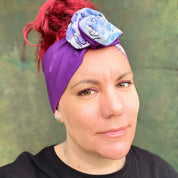 FTS Purple Reversible Wired Head Wrap