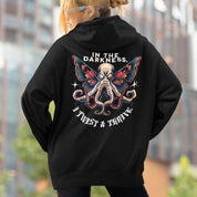 In the Darkness Oversized Black Zip Up Hoodie