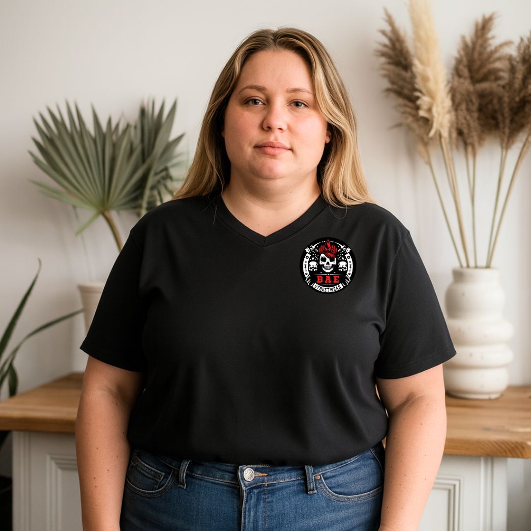 Bae Streetwear V Neck Oversized T-shirt