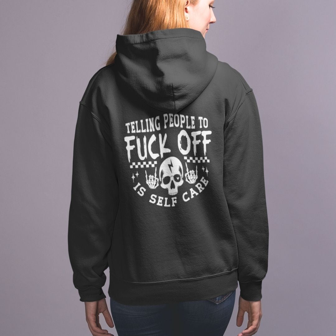 Telling People Oversized Black Zip Up Hoodie