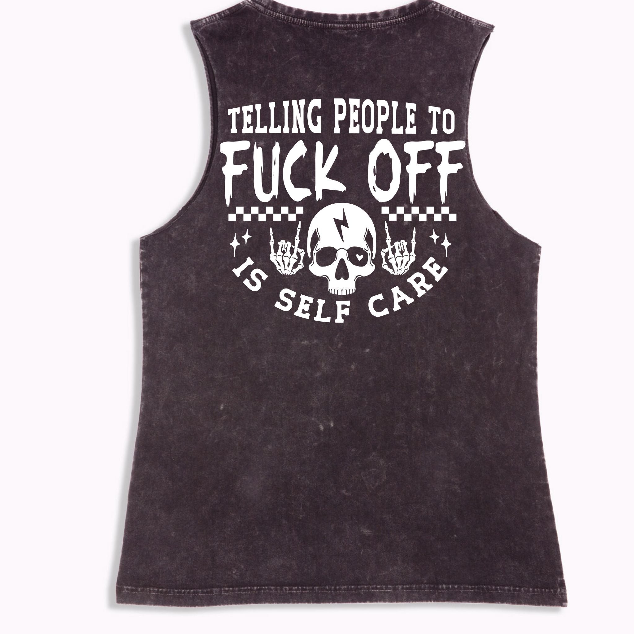 Telling People Tank - Black Stone Washed
