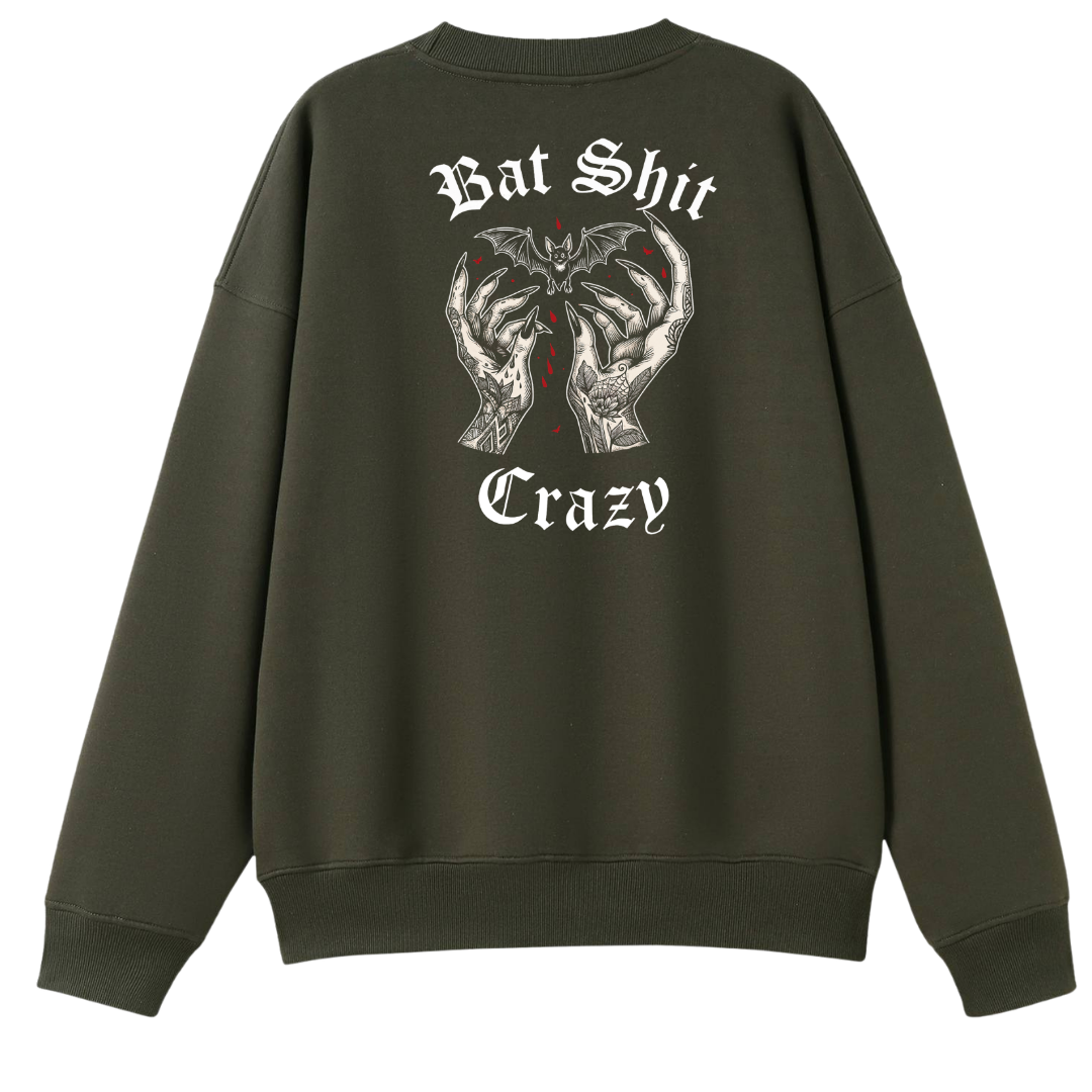 Bat Shit Crazy Oversized Crew Neck