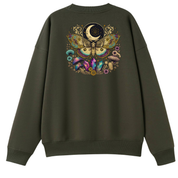 Crystal Moth Oversized Crew Neck