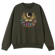 Crystal Moth Oversized Crew Neck