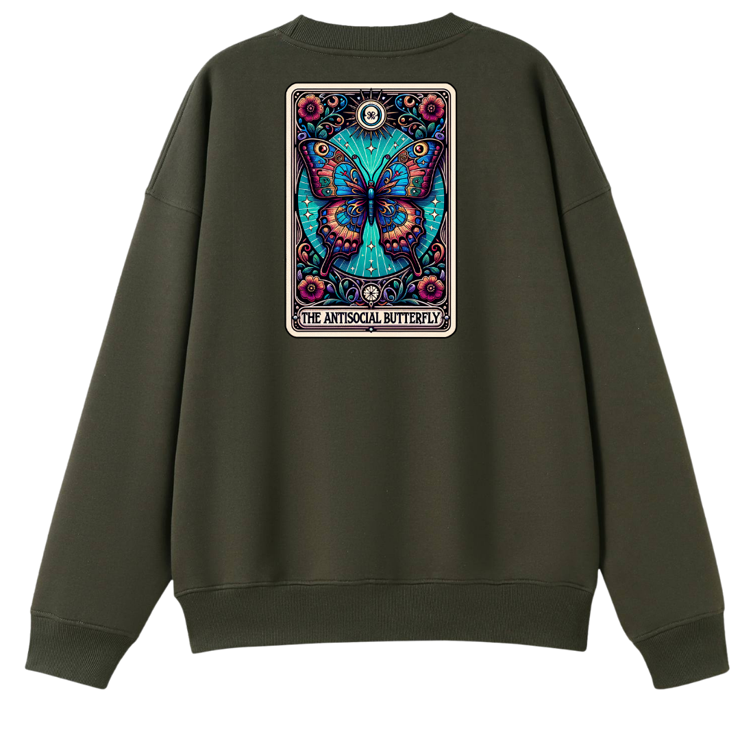 Antisocial Butterfly Tarot Oversized Crew Neck