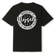 Black t-shirt on a white background