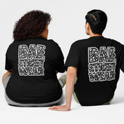 Two people wearing black t-shirts with 'BAE STREET WEAR' printed on the back.