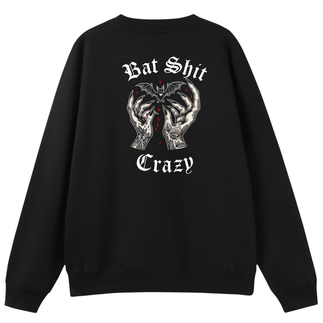 Bat Shit Crazy Oversized Crew Neck