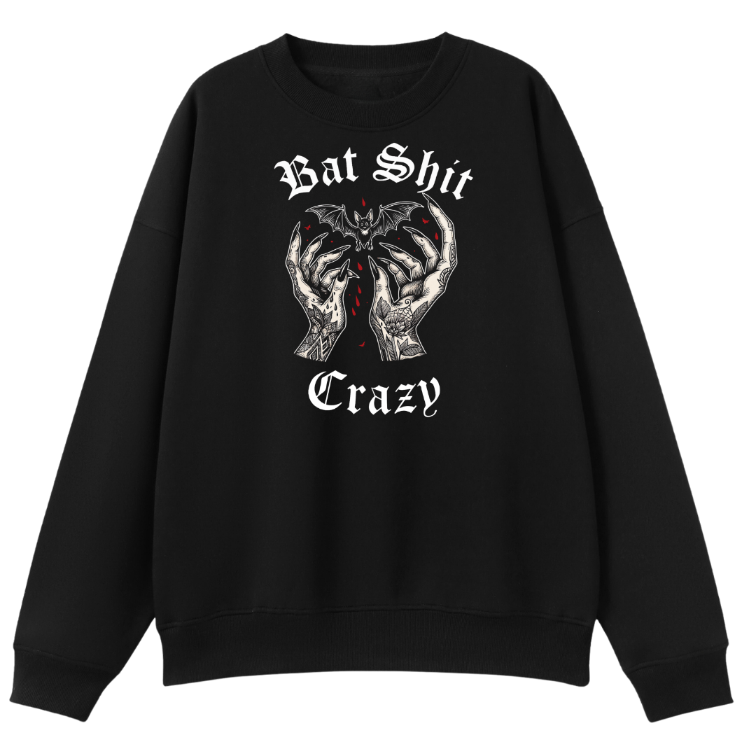 BlackCrewNeck-BatShitCrazy-FrontPrint.png