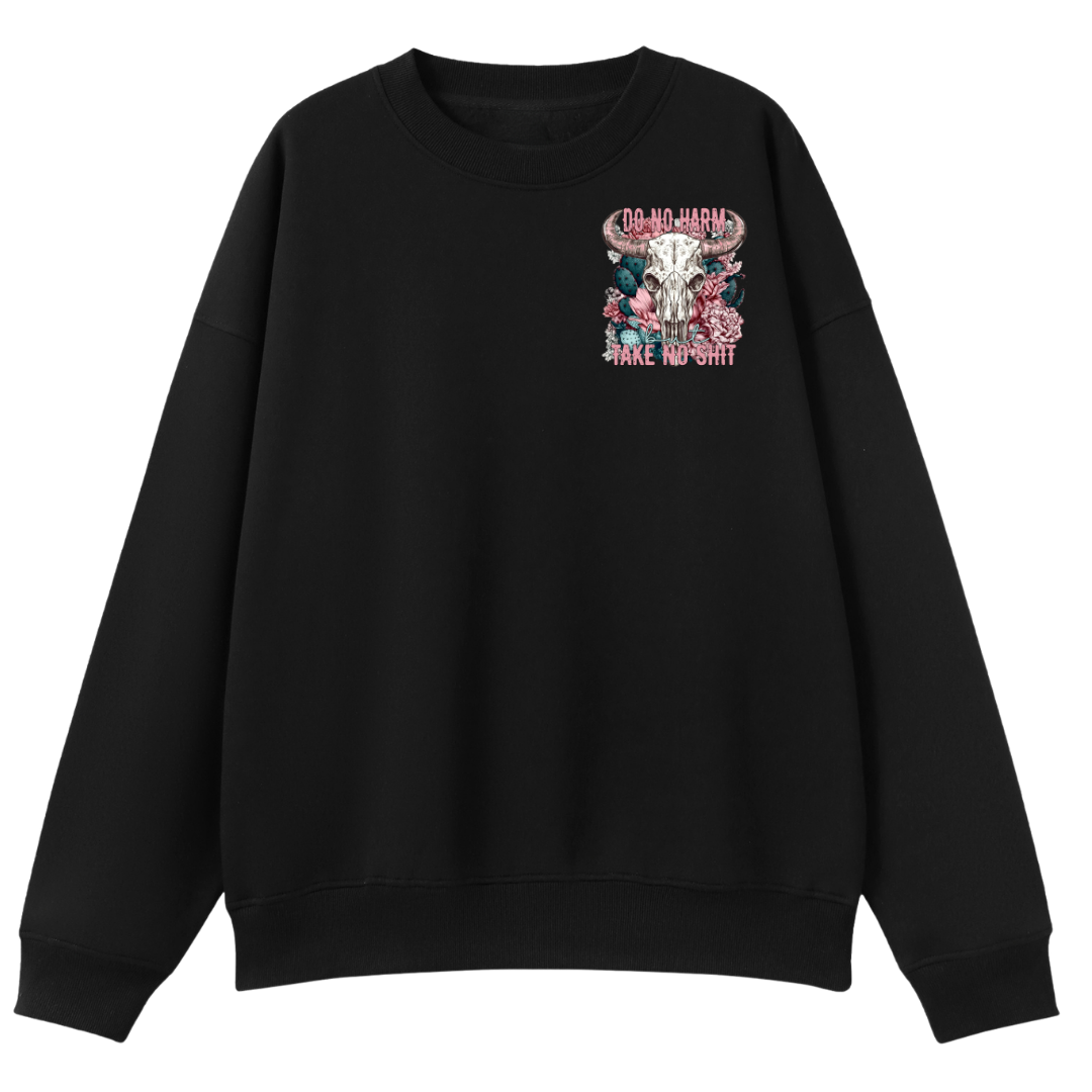 BlackCrewNeck-DoNoHarmButTakeNoShit-PocketPrint.png