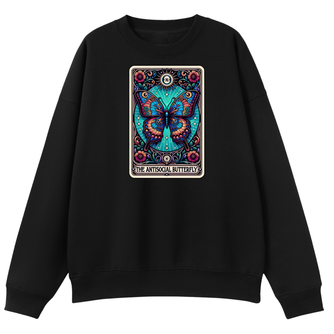Antisocial Butterfly Tarot Oversized Crew Neck