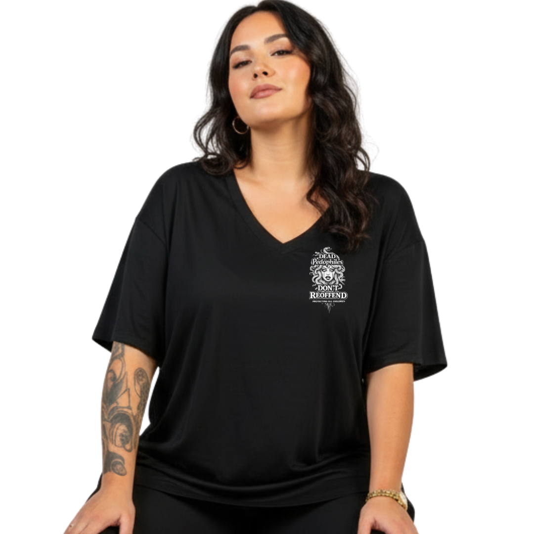 BlackVNeckTee-DeadPedophilesDontReoffend-PocketPrint.png