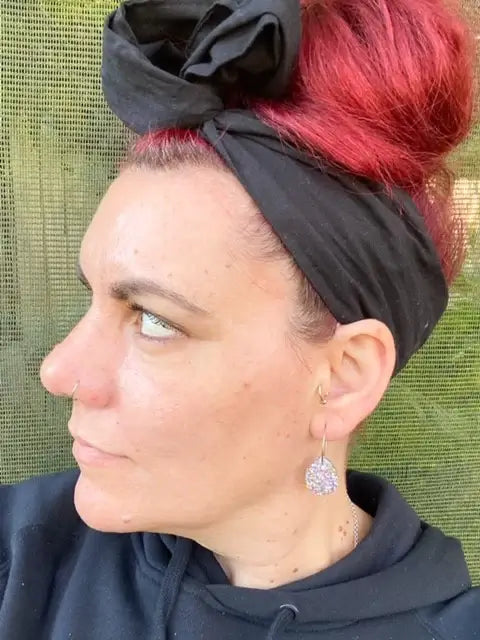 Black wire head wrap