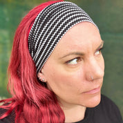 Black and White Zigzag Twist head band