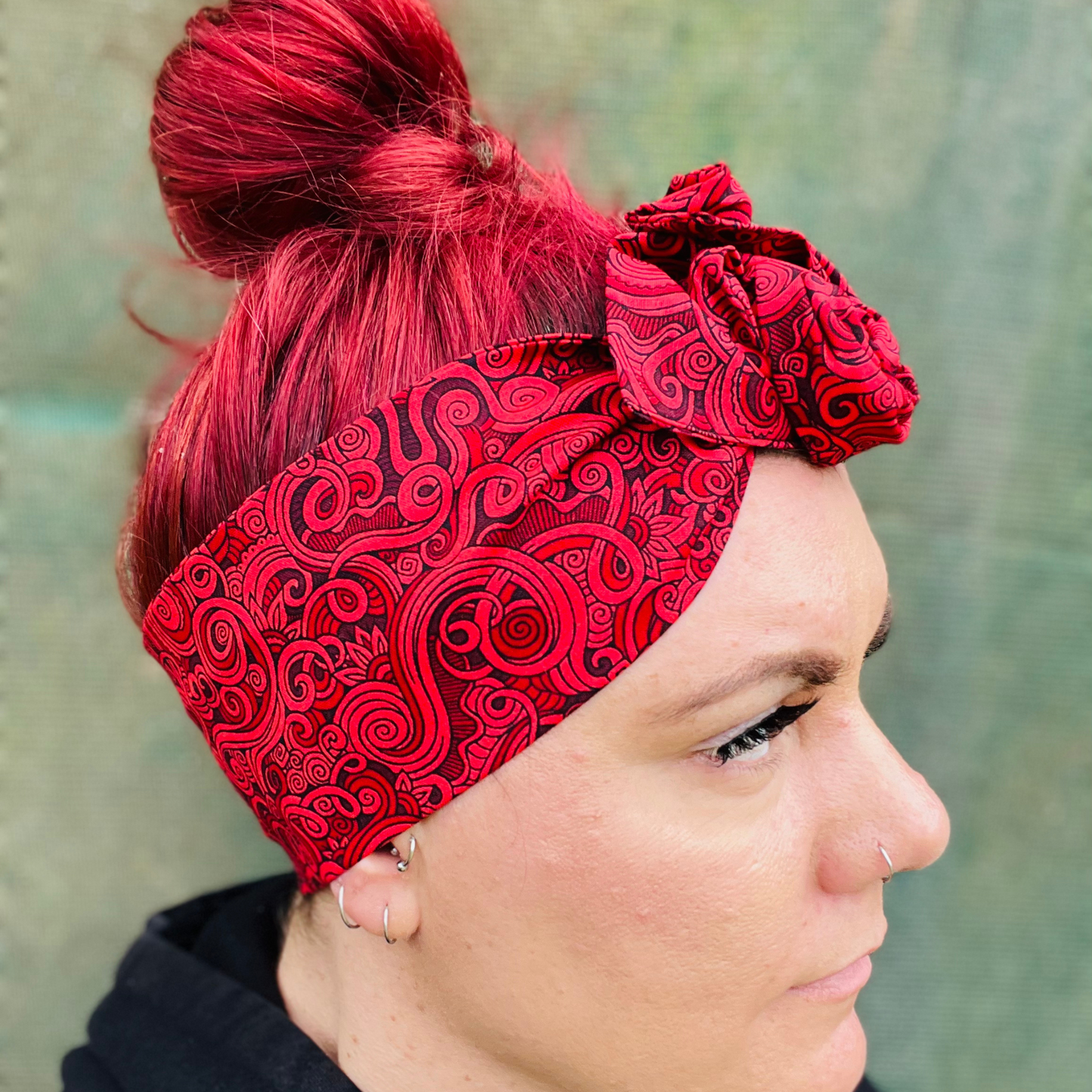Red Maori Kori Boho Wire Headwrap