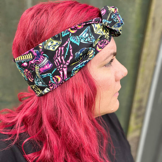 Tattoo Inspired Wire Head Wrap 