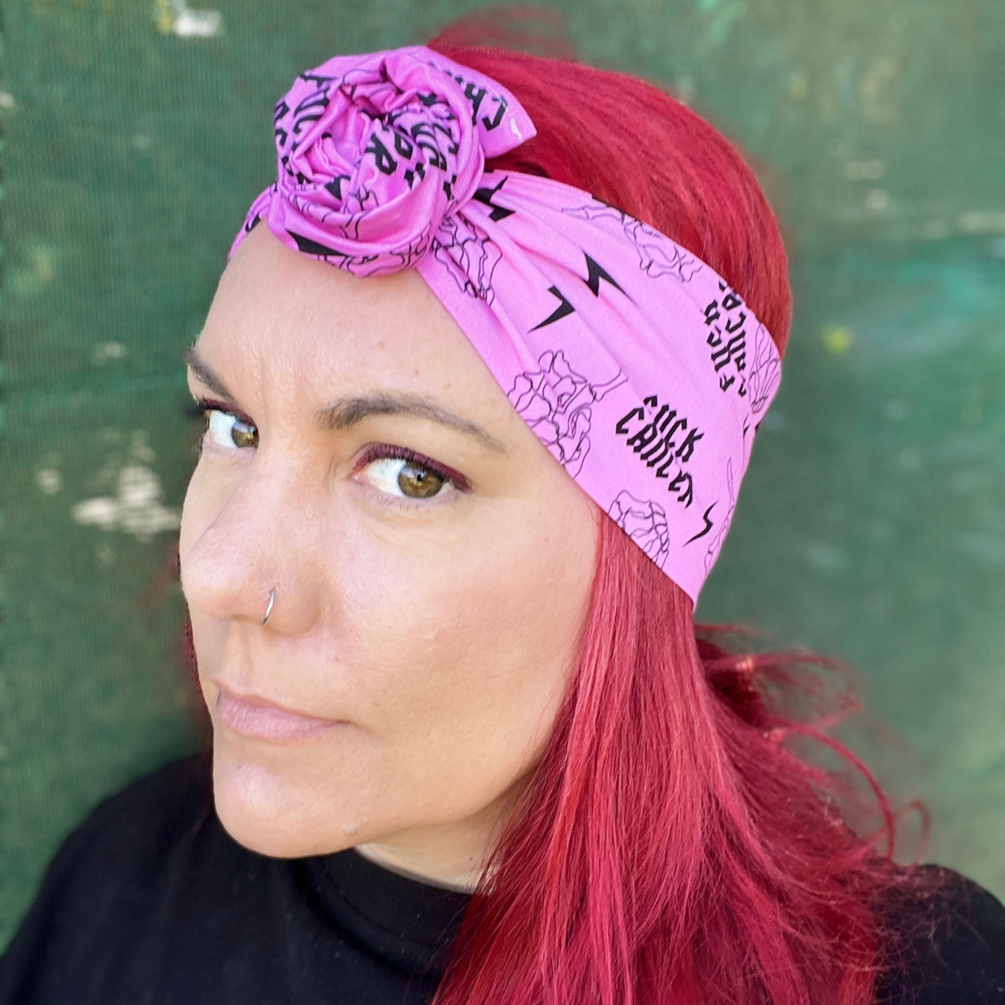 Fuck cancer wire headband Explore our range of Melbourne handmade hair accessories specifically designed for thinning hair. Enjoy ultimate comfort with our 'no headache' headbands, perfect for sensitive scalps.  Stylish solutions that respect your hair's delicate nature. Shop our collection today. 