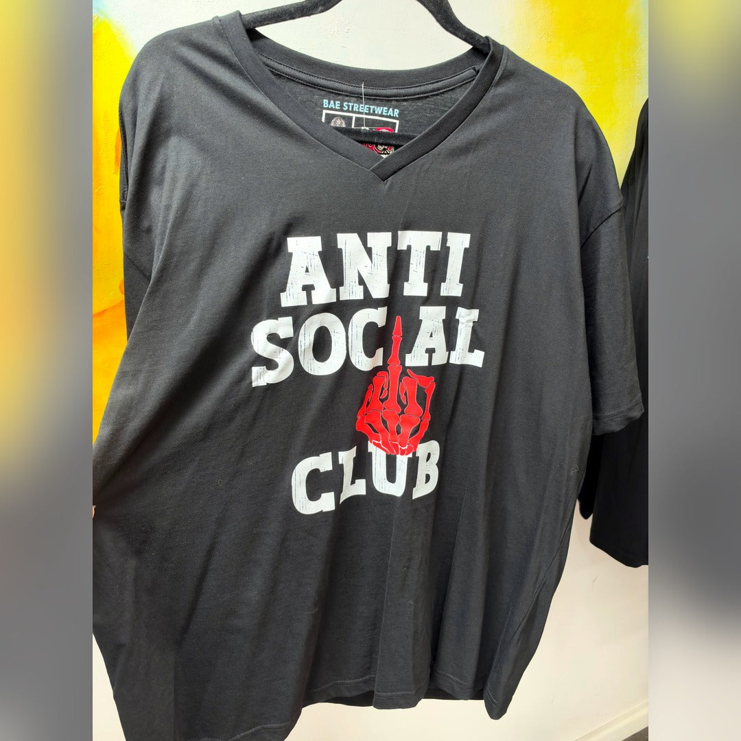 -Fuck Up- Anti Social Club V Neck 3XL (Size 20)